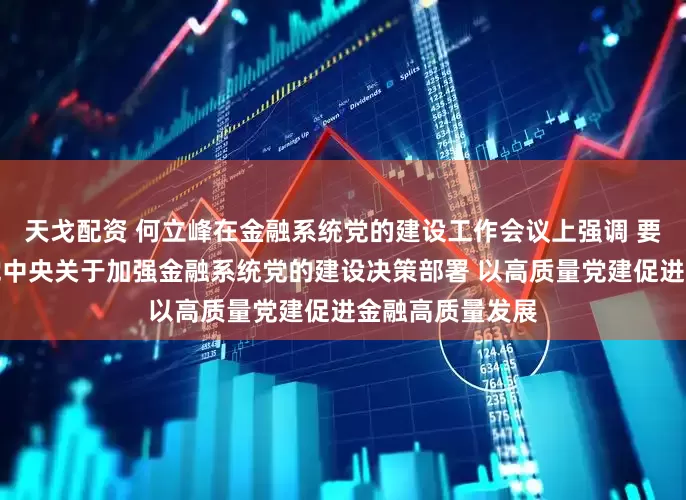 天戈配资 何立峰在金融系统党的建设工作会议上强调 要认真贯彻落实党中央关于加强金融系统党的建设决策部署 以高质量党建促进金融高质量发展