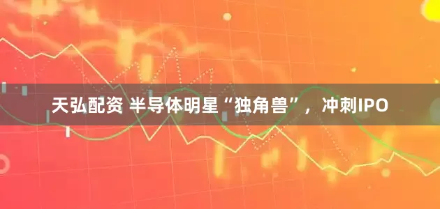 天弘配资 半导体明星“独角兽”，冲刺IPO